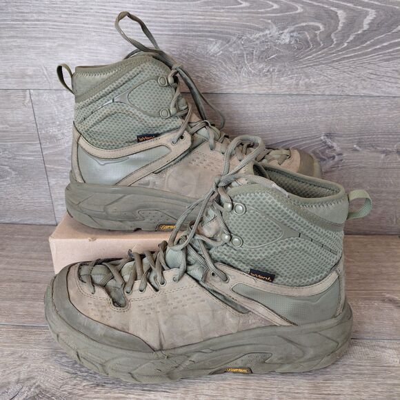 Hoka One One Tor Ultra HI 2 WP Green eVent Waterproof Hiking Boots Mens Size 10